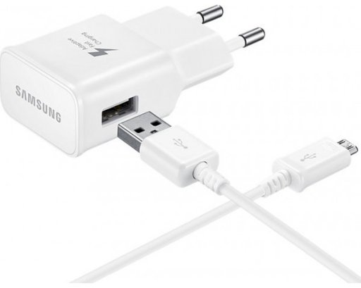 Samsung micro USB Cable & Wall Adapter Λευκό (EP-TA20EWE & ECB-DCU4AWE) (Bulk)
