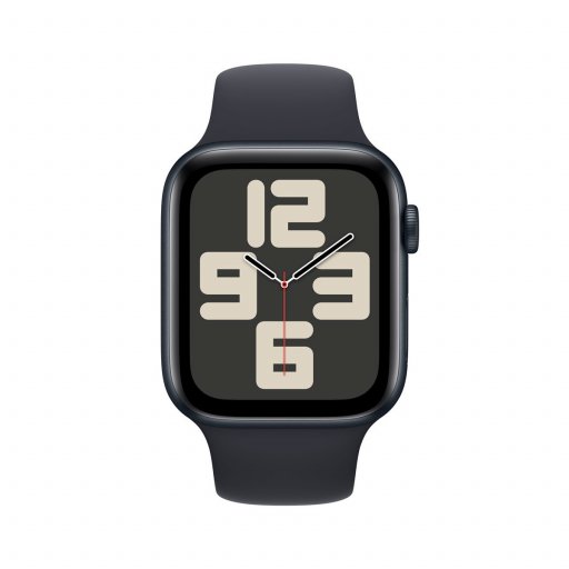 Apple Watch SE 2023 Aluminium 44mm ( Midnight με Midnight Sport Band (S/M)) (MRE73QL/A)