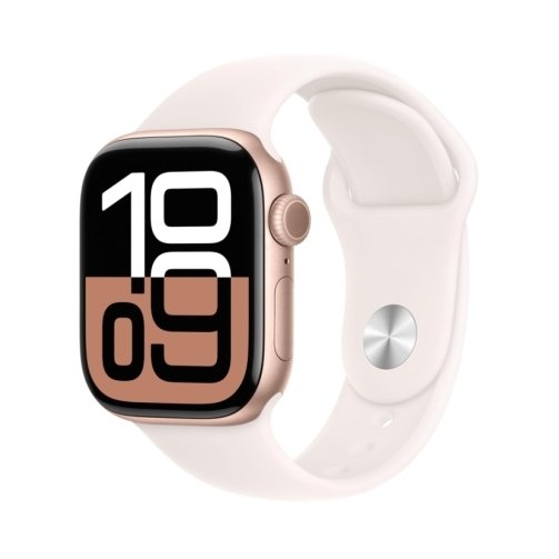 Apple Watch Series 10 Aluminium 46mm (Rose Gold με Light Blush Sport Band(S/M))