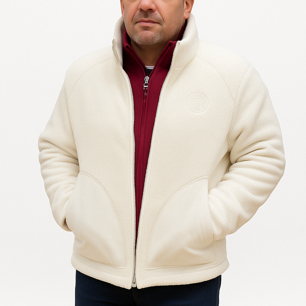 Μπουφάν jacket με γούνα in fashion εκρού