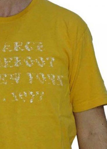 Μπλουζάκι T-shirts μακό βαμβακερό pech finish κίτρινο