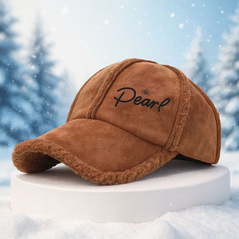 Καπέλο Μπέιζμπολ Σχέδιο, Χνουδωτή Ζεστή Πυκνή Καπέλο με Γείσο, Unisex Χειμερινό Καπέλο Μόδας για Άνδρες και Γυναίκες Χειμερινά Μοντέρνα 