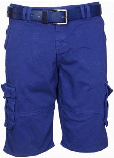 Βερμούδα Ελαστική Cargo Μπλέ cotton-98% lycra 2%