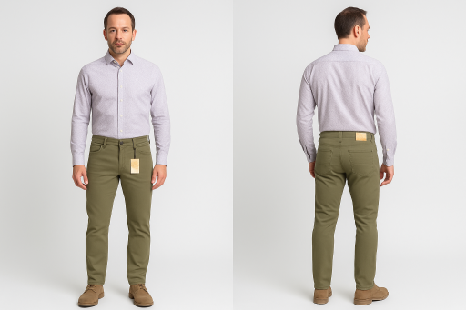 Παντελόνι Πεντάτσεπο βαμβάκι 100% χακί 