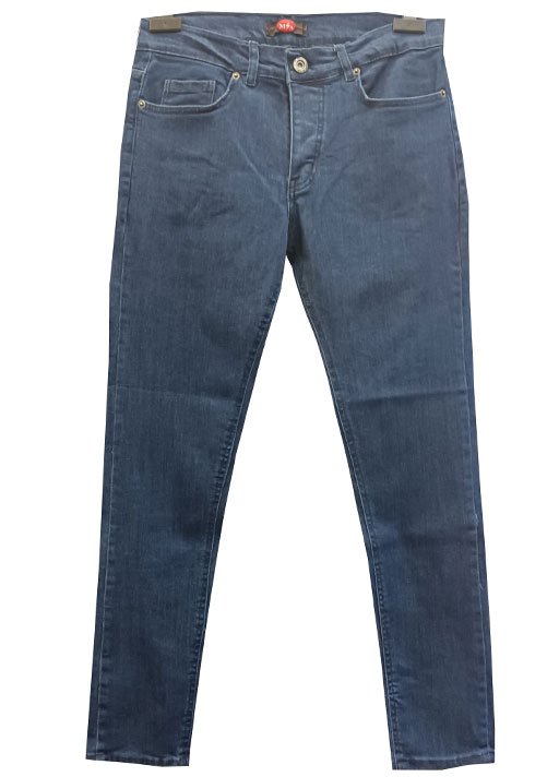 Παντελόνια τζιν jean με κουμπιά ελαστικο μπλε 5