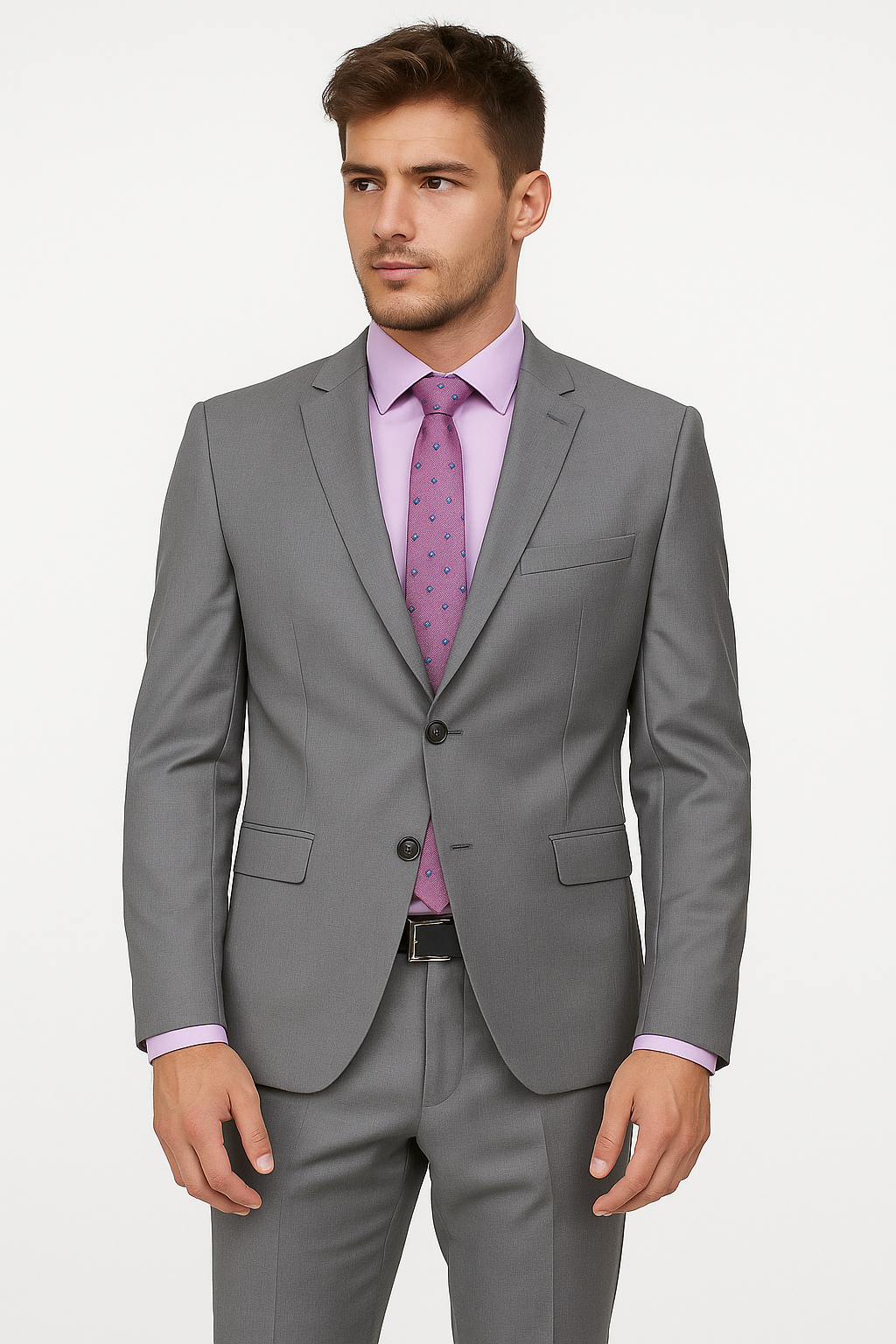 Κουστούμι GRUPPO QUATTRO Mens Figure T/R γκρι