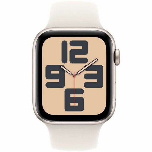 Apple Watch SE 2024 Aluminium 44mm (Starlight με Starlight Sport Band (M/L))