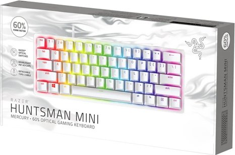 Razer Huntsman Mini Gaming 60% Razer Linear RGB (Αγγλικό US) White