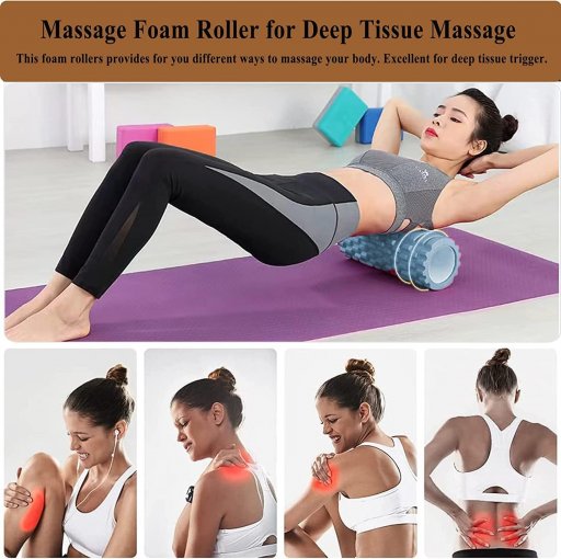 Hollow Foam Roller 10 x 30cm Κύλινδρος μασάζ Μπλε