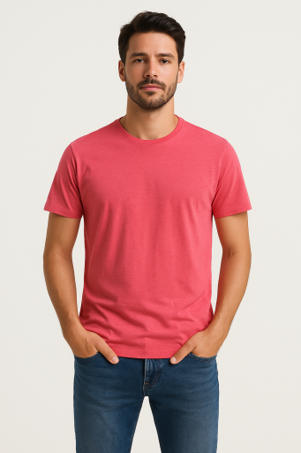 Μπλουζάκι  t-shirt  "In Fashion Flama" σε κόκκινο χρώμα cotton 100% Ελληνικής κατασκευής  