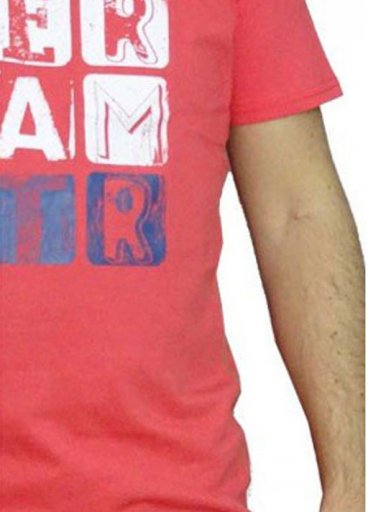 Μπλουζάκι  φούξια t-shirt  μακό, με σύνθεση βαμβακερή