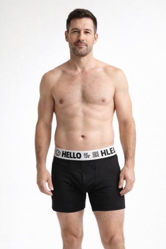 Ανδρικά Μπόξερ, Καθημερινό Μοντέρνο Αθλητικό Εσώρουχο Μαύρο
