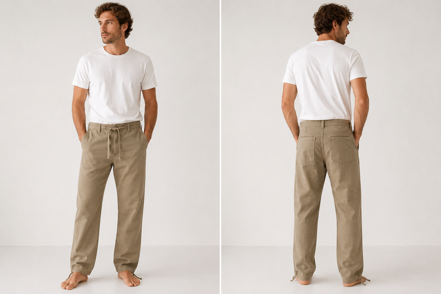  Παντελόνα COTTON 100% ΜΠΕΖ 2
