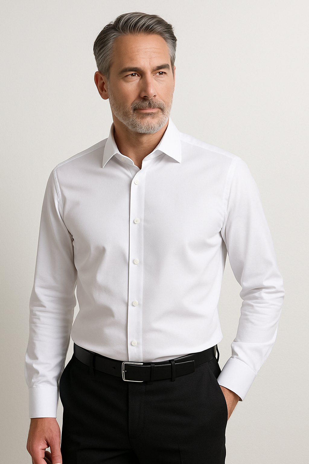 Πουκάμισο λευκο σχεδιαστικο ανδρικο fashion 