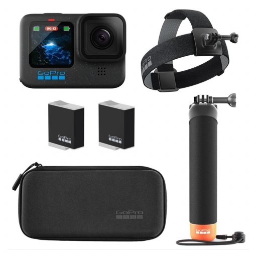 GoPro Hero12 + Accessories Bundle Action Camera 5K (CHDRB-121-RW)