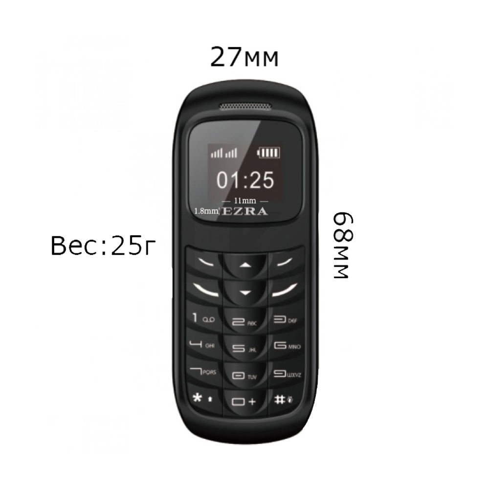 Τηλέφωνο Mini EZRA MC02 (2G, 2SIM) Black