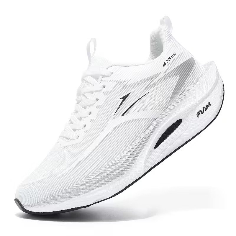 Παπούτσι αθλήτικο με ειδικό σχήμα για σωστό βάδισμα και σολα ειδικά σχεδιασμένη για περπάτημα λευκο