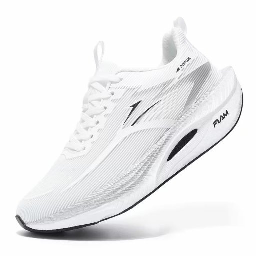 Παπούτσι αθλήτικο με ειδικό σχήμα για σωστό βάδισμα και σολα ειδικά σχεδιασμένη για περπάτημα λευκο