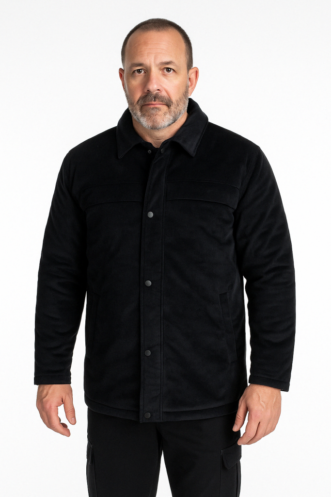 Μπουφάν JACKET SUET BLACK BLUE LAKE Μαύρο