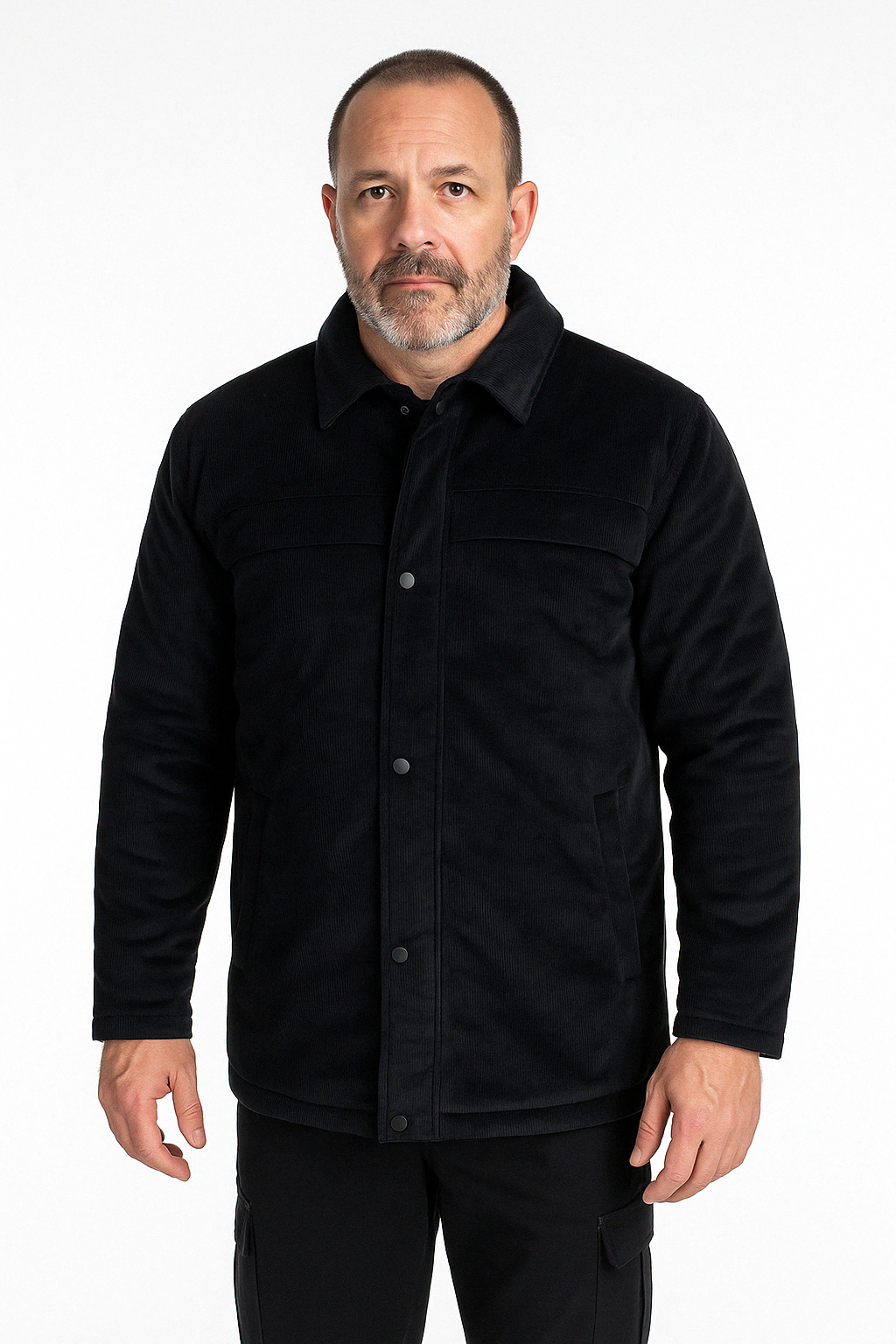 Μπουφάν JACKET SUET BLACK BLUE LAKE Μαύρο