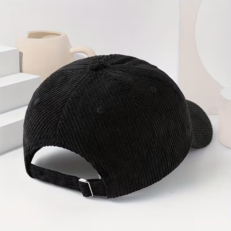 Καπέλο Unisex του μπέιζμπολ από κοτλε με τύπο γράμματος NY, ένα κομψό παχύ καπέλο για Ανδρες και γυναίκες για την άνοιξη και το φθινόπωρο