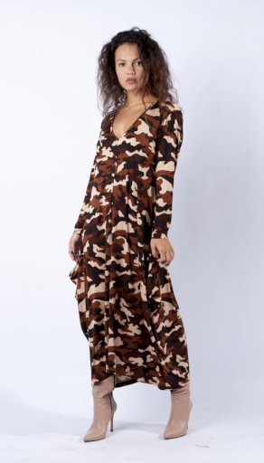 RENE Dress Φόρεμα με γεωμετρική ασσυμετρία στο πλάι