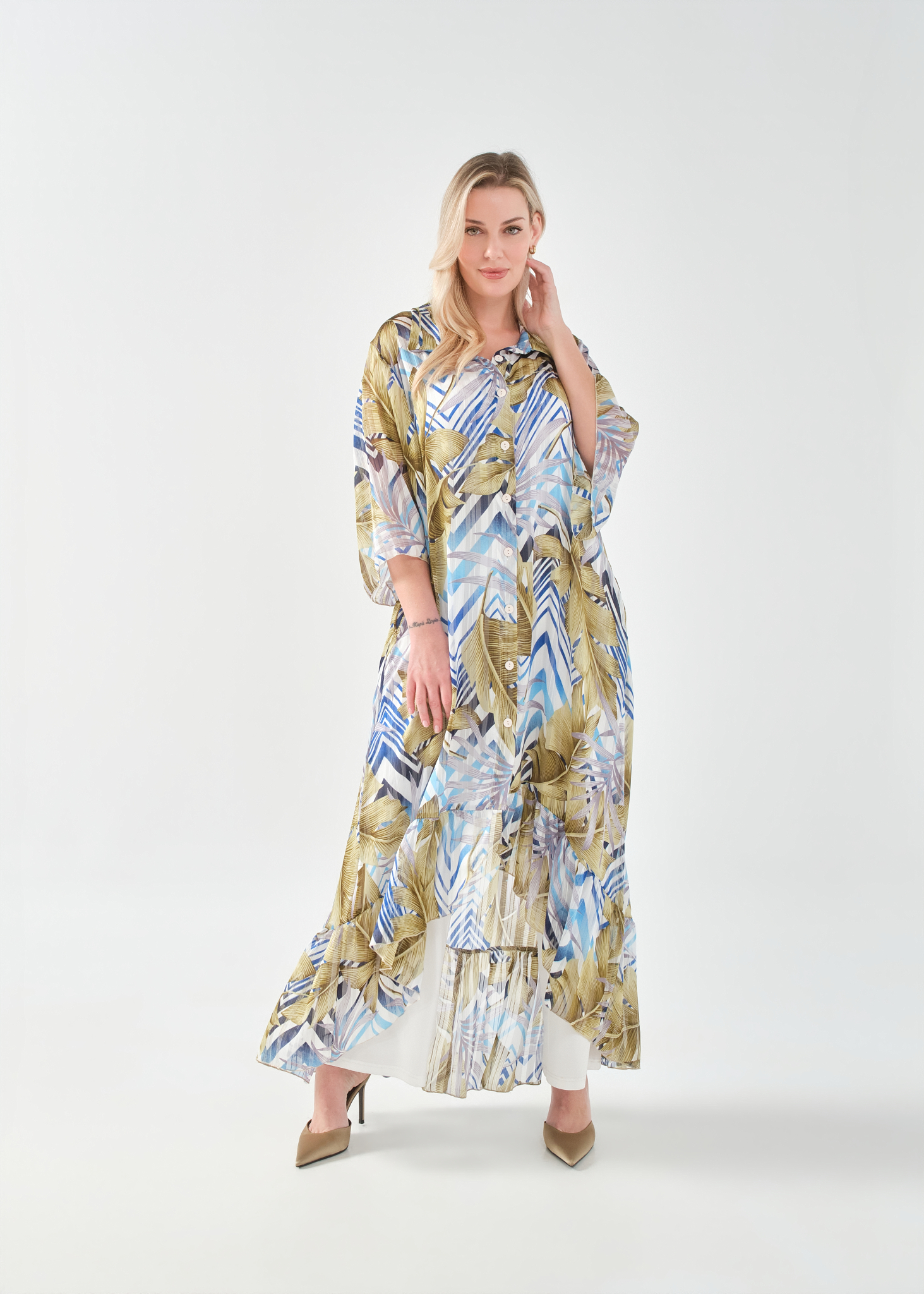 Σεμιζιέ μάξι Φόρεμα