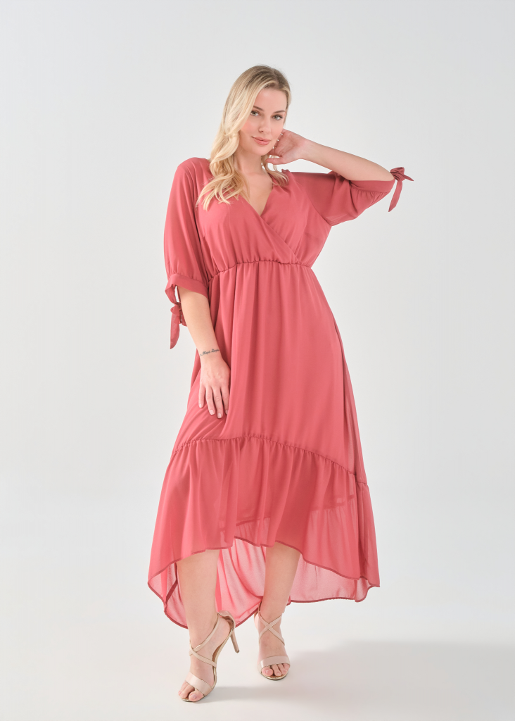 Φόρεμα μάξι μουσελίνα