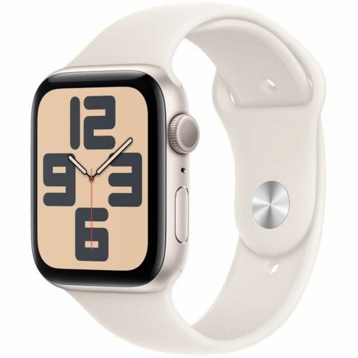Apple Watch SE 2024 Aluminium 44mm (Starlight με Starlight Sport Band (M/L))