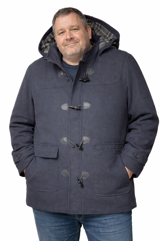 Παλτό Μοντγκόμερι wool 50%-poly 50% BLUE BLACK