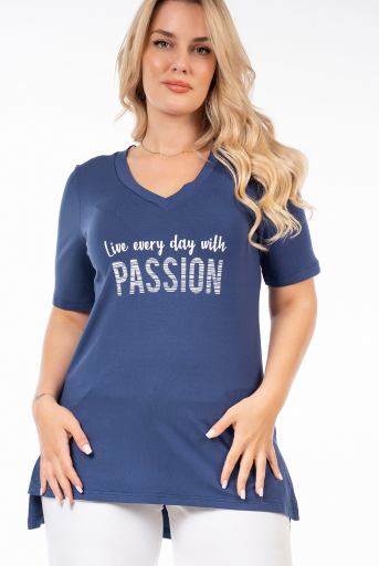 Μπλούζα Viscose με στάμπα PASSION