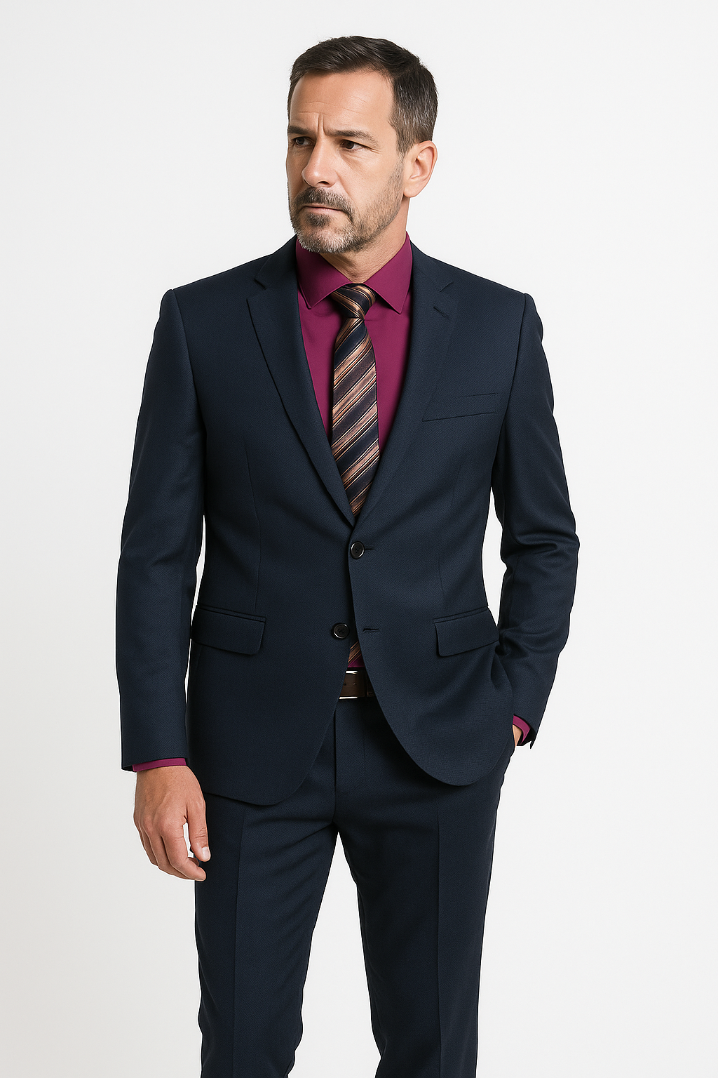 Κουστούμι Mens Figure wool 80% pol 20% μπλε