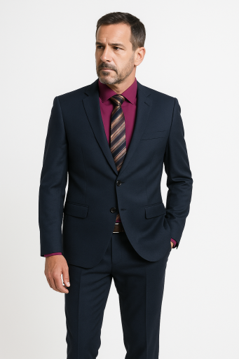 Κουστούμι Mens Figure wool 80% pol 20% μπλε