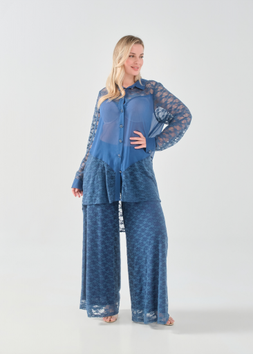 Παντελόνα ελαστική γαλλική δαντέλα