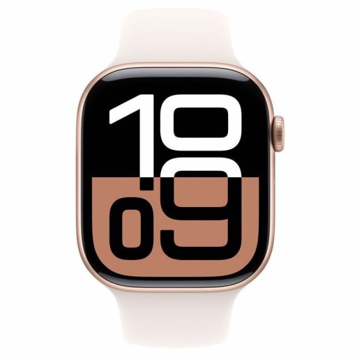 Apple Watch Series 10 Aluminium 46mm (Rose Gold με Light Blush Sport Band(S/M))
