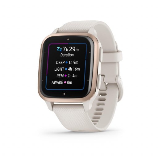 Garmin Venu Sq 2 Music 40mm Smartwatch (010-02700-11) Ivory Case /Peach gold Besel