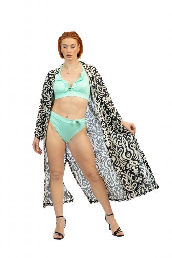 KIMONO ΑΣΠΡΟΜΑΥΡΟ 