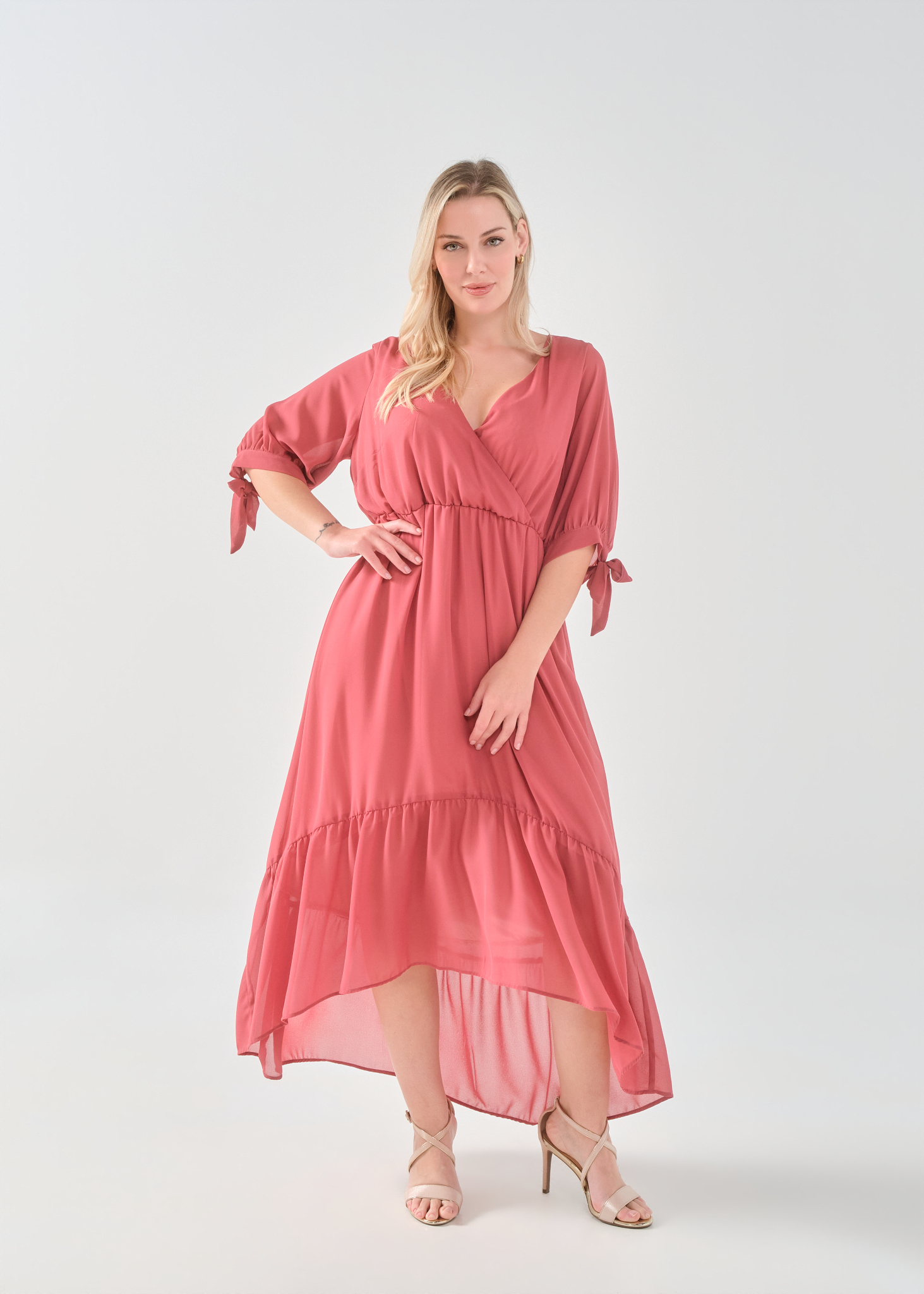 Φόρεμα μάξι μουσελίνα