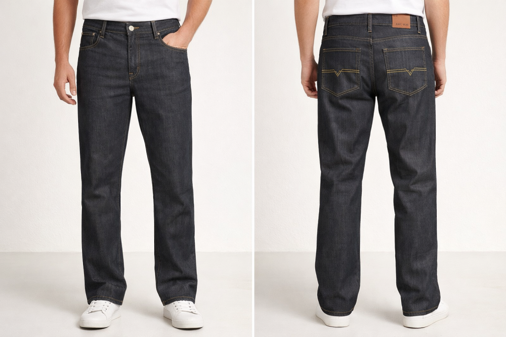 Παντελόνι τζιν jean κλασικο ανδρικο μαυρο ανθρακί 
