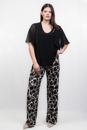 ΜΠΛΟΥΖΑ ΜΟΝΟΧΡΩΜΗ ΜΕ ΜΑΝΙΚΙΑ ΜΟΥΣΕΛΙΝΑ