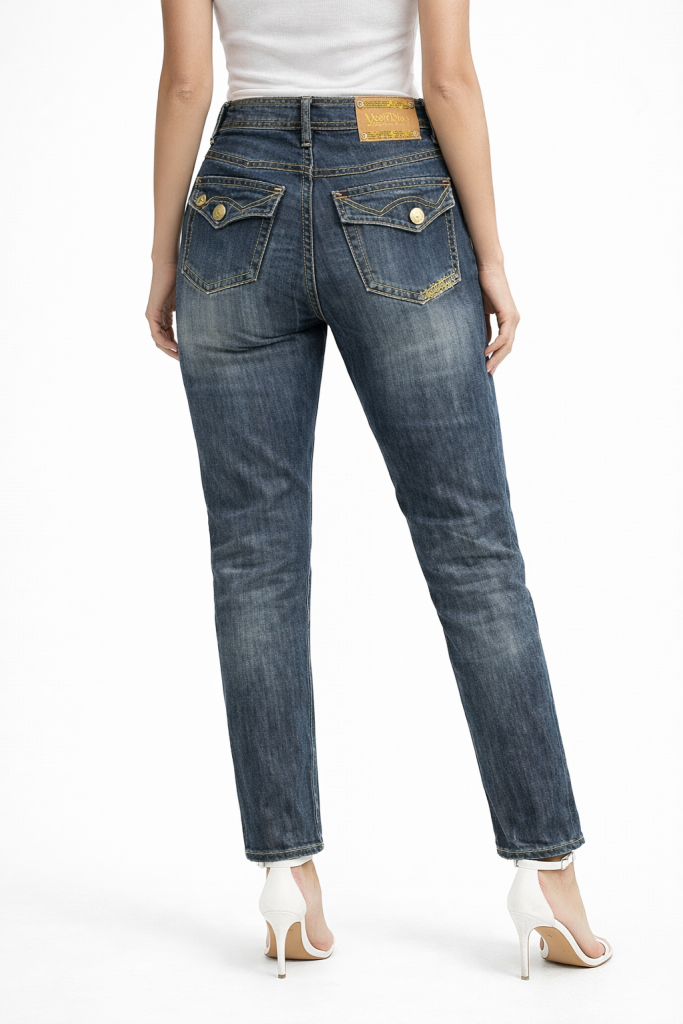 Παντελονι τζιν yes miss made in italy blue denim