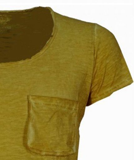Μπλουζάκι flama με τσεπάκι βαμβάκι 100% σε χρώμα κίτρινο 