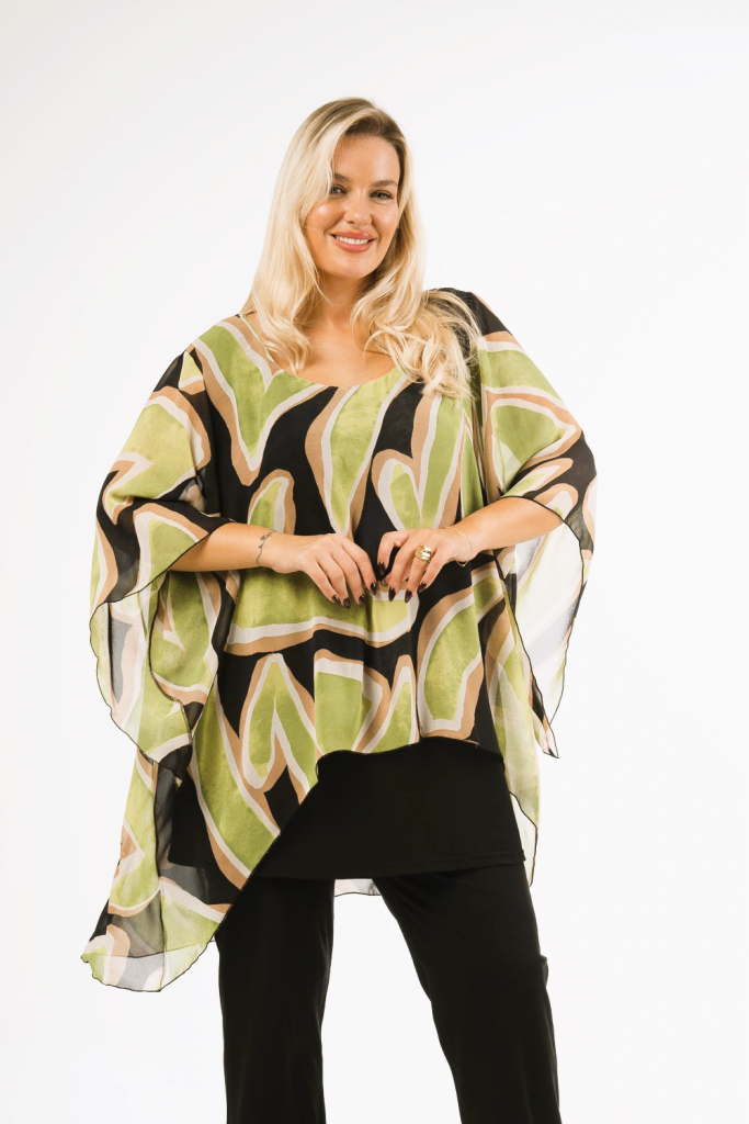 Mπλούζα/Τουνίκ εμπριμέ άνιση