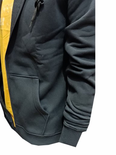 Ζακέτα φούτερ δικλονο super coton με κουκούλα BLUE BLACK