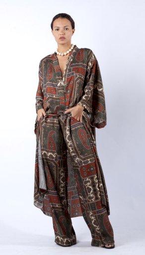 MOI.RO Kimono Printed Satin Silky touched -SOLD OUT