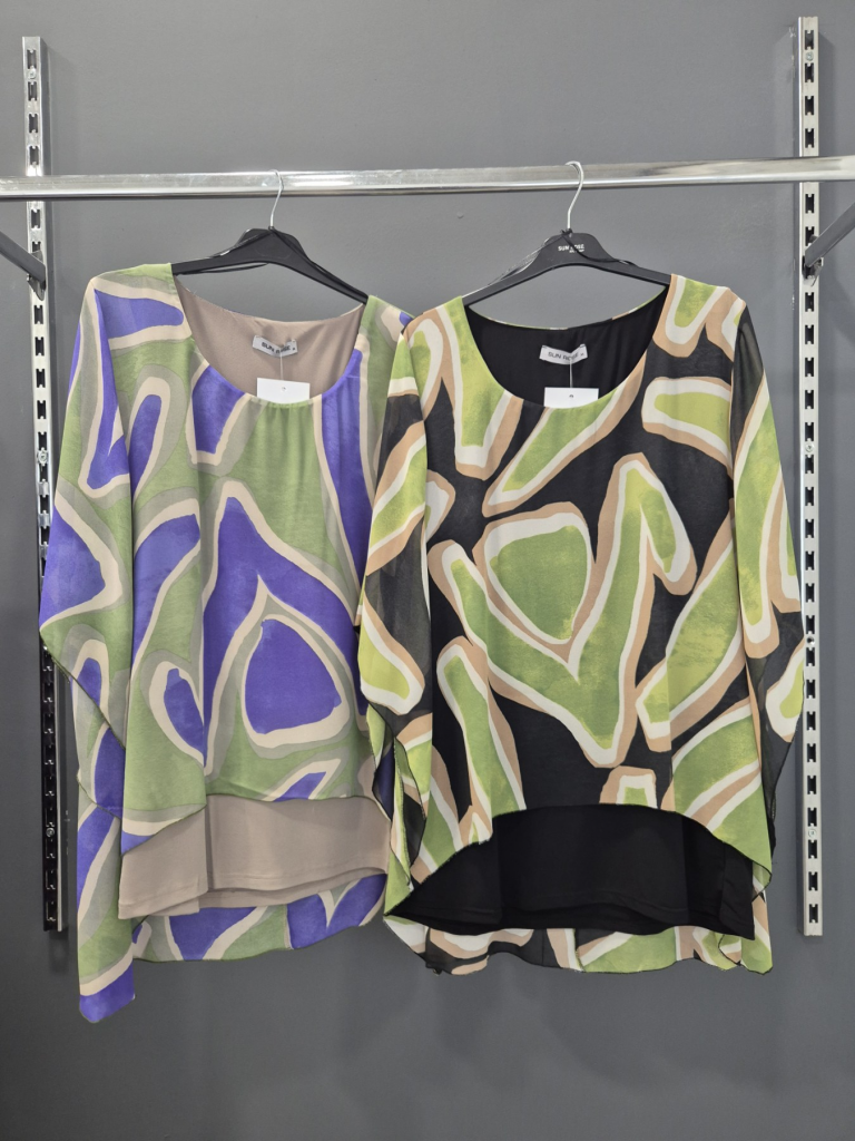 Mπλούζα/Τουνίκ εμπριμέ άνιση