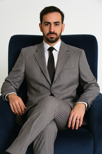 Κοστούμι Luciano Faketti t/r ανδρικο ριγέ γκρι