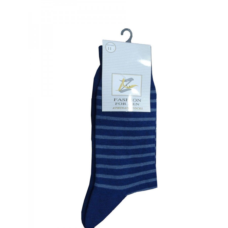 Κάλτσα 100% βαμβακερή απο βαμβάκι Αιγύπτου
Μπλέ Χρώμα ριγέ
