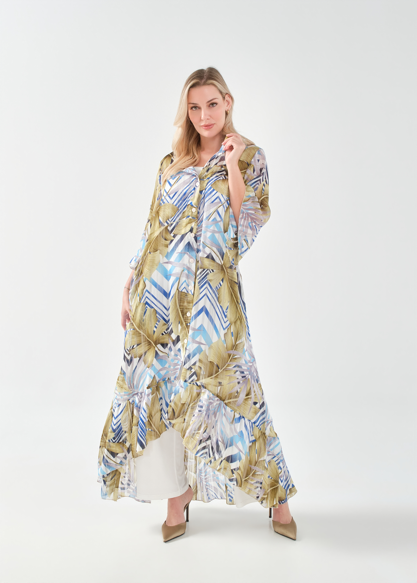 Σεμιζιέ μάξι Φόρεμα