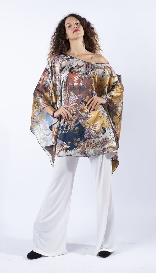 LISA tunic Digital printed Satin -SOLD OUT